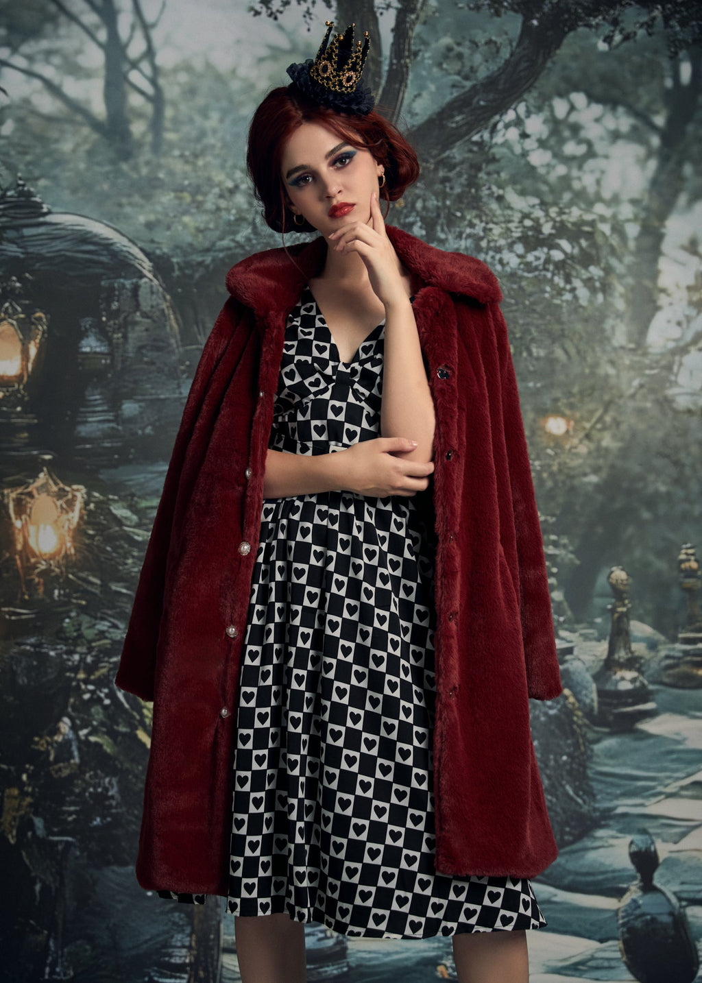 Retro Glam Swing Fur Coat